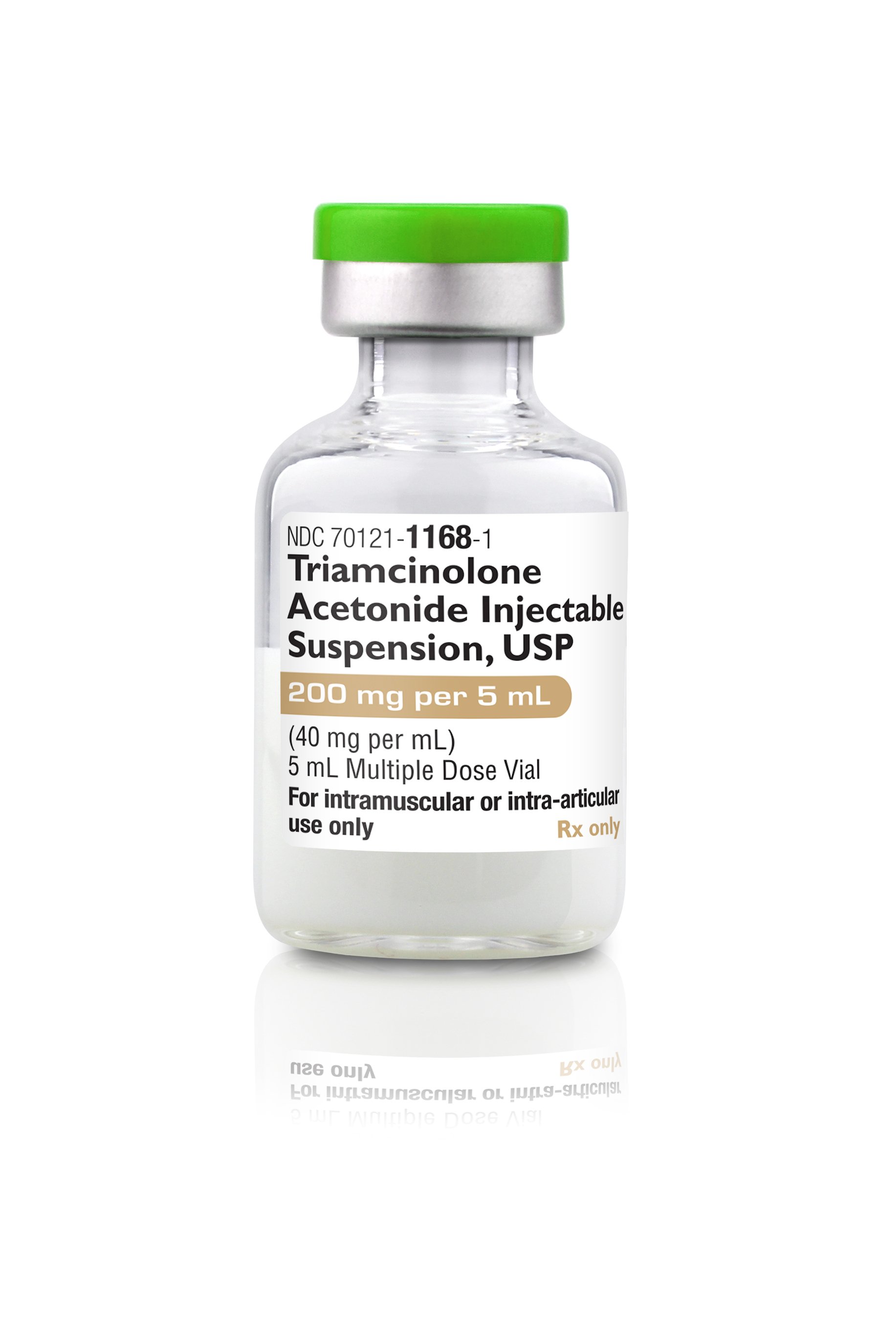 Triamcinolone Acetonide 40 mg / mL Injection 5 mL by Amneal Pharmaceuticals  ID 70121-1168-01